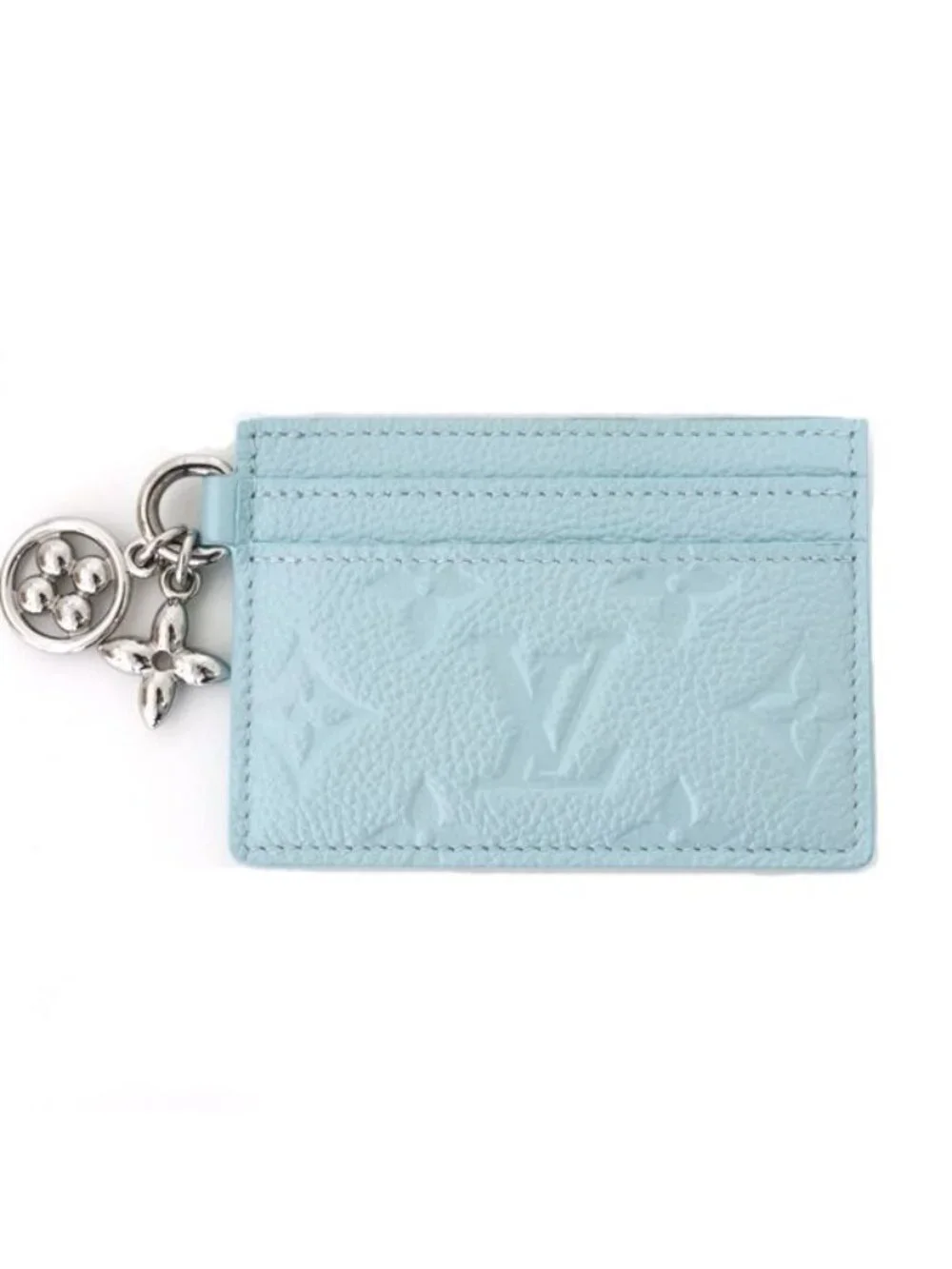 Louis Vuitton Card Holder LV Charm Case Light Blue